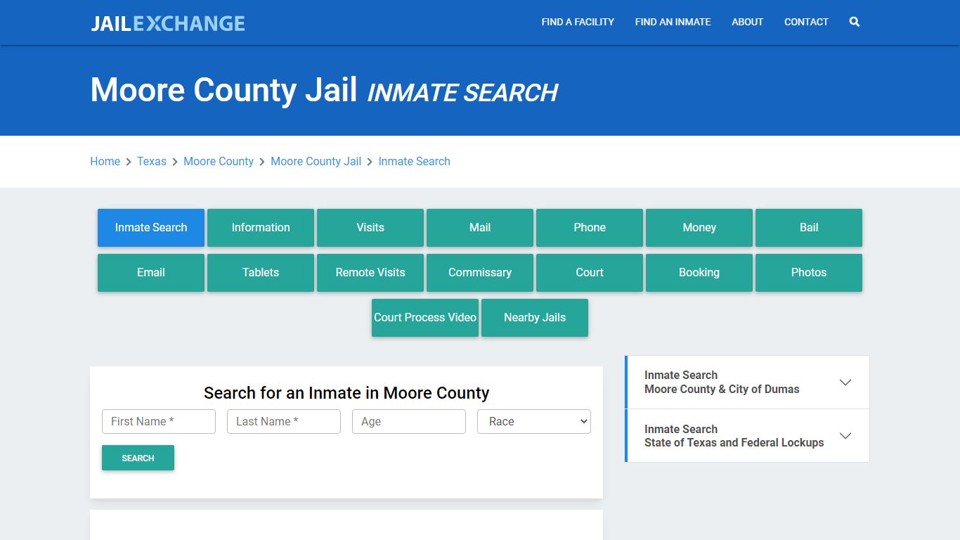 Moore County Jail, TX Inmate Search: Roster & Mugshots