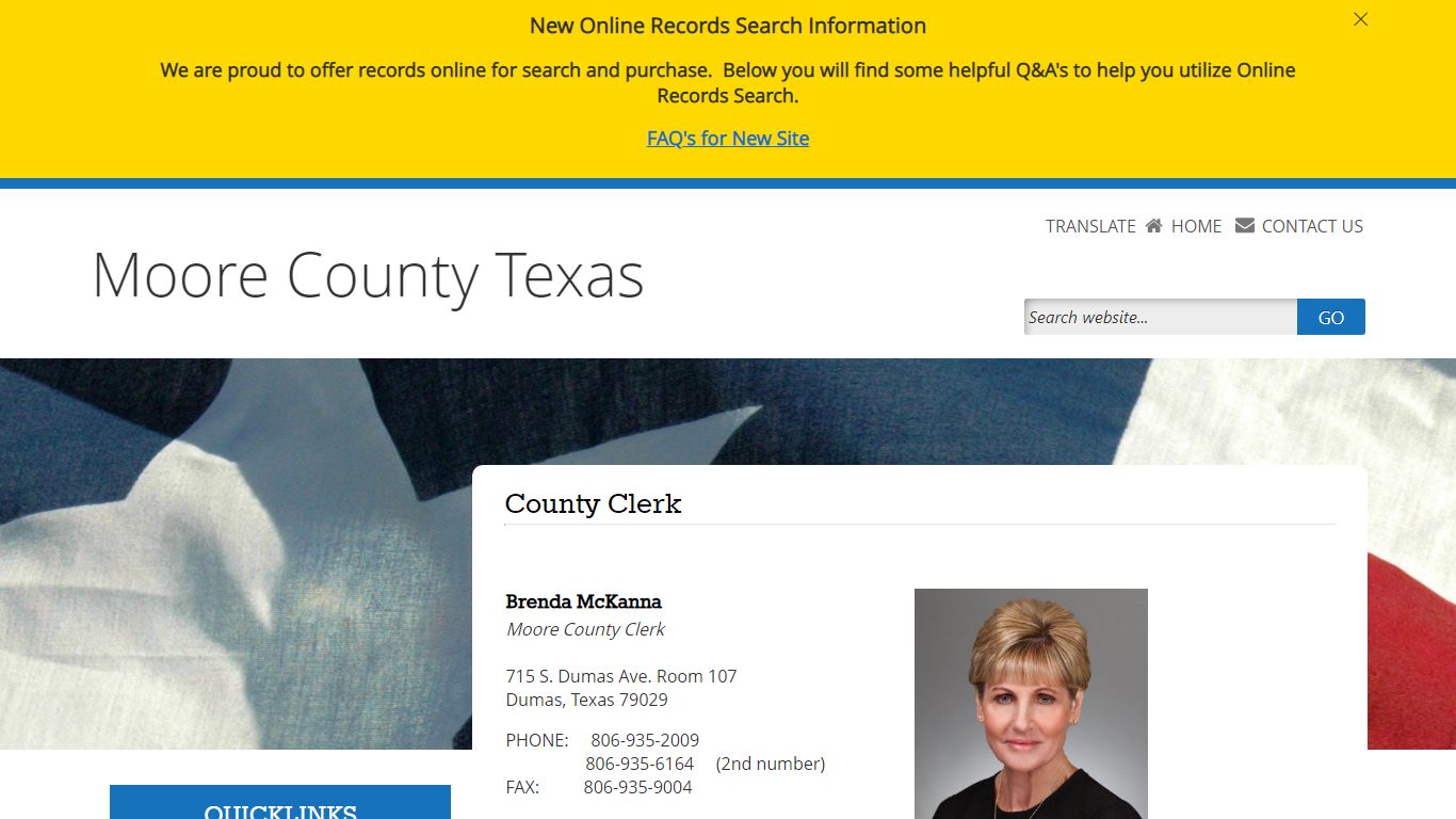 County Clerk - Moore County, Texas